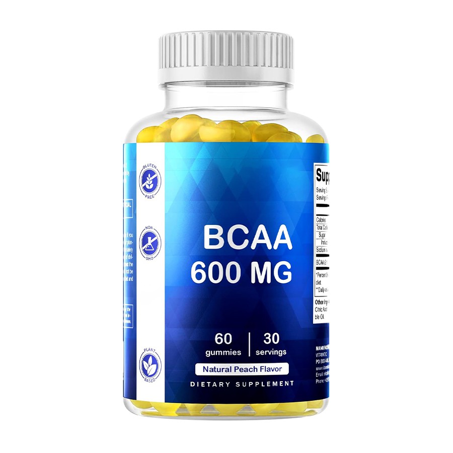 BCAA 600 mg Gummie dietetiche Recupero muscolare naturale e supporto energetico per stili di vita attivi