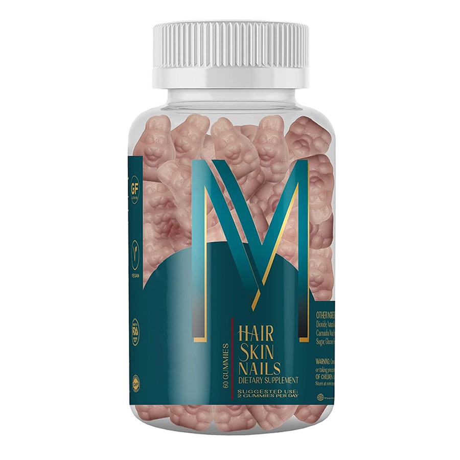 M Piani per la pelle Ulti alimentari Gummies multivitaminico della natura per capelli vibranti, pelle luminosa per unghie forti