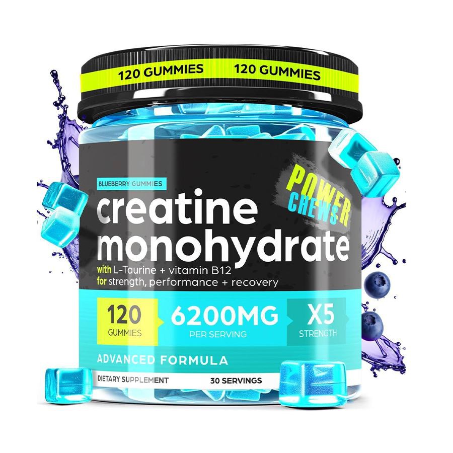 Power Chewer Creatina Monoidrato Gummies Blueberry Sapore